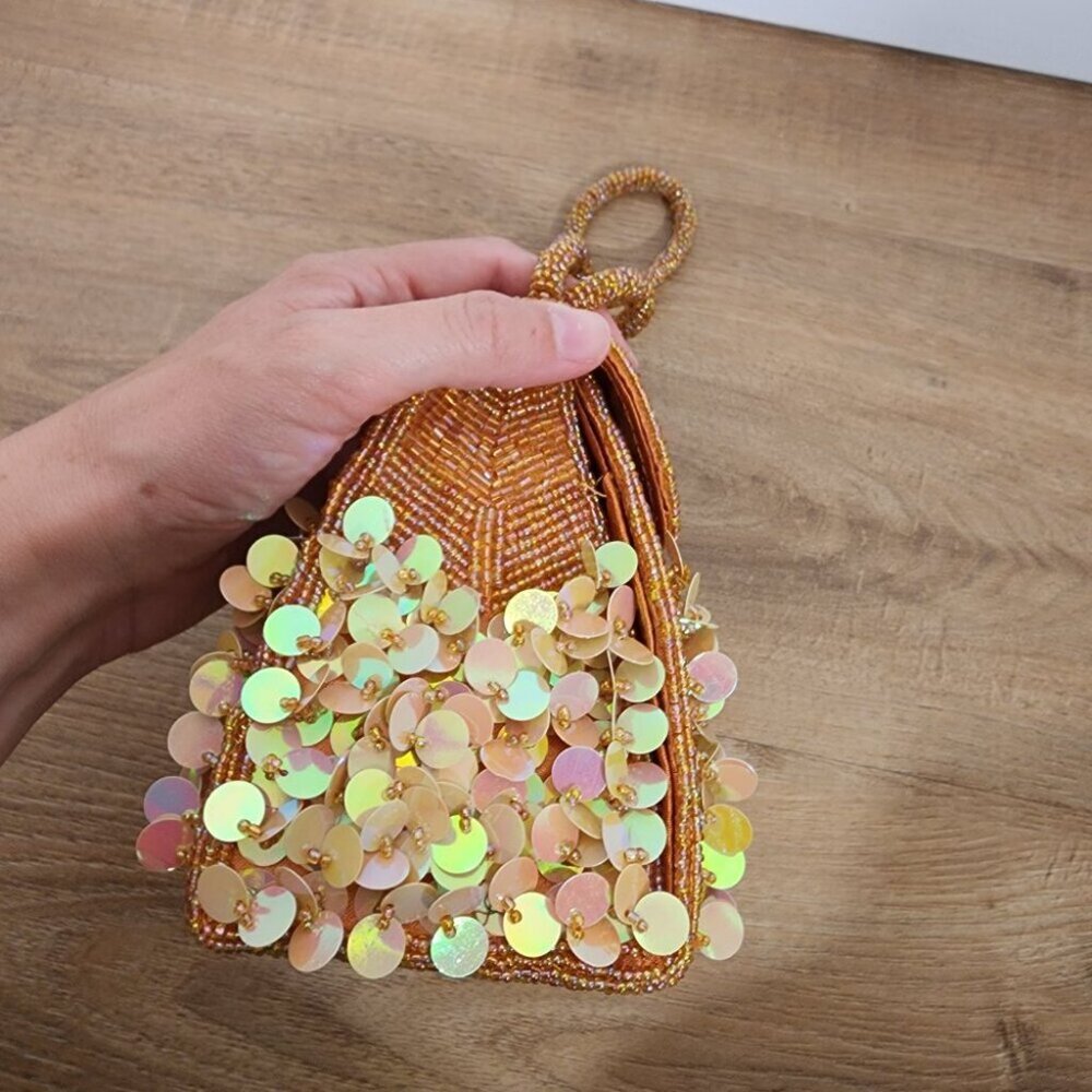 Vintage Cadari Beaded Sequin Clutch Evening bag - Picture 5 of 11